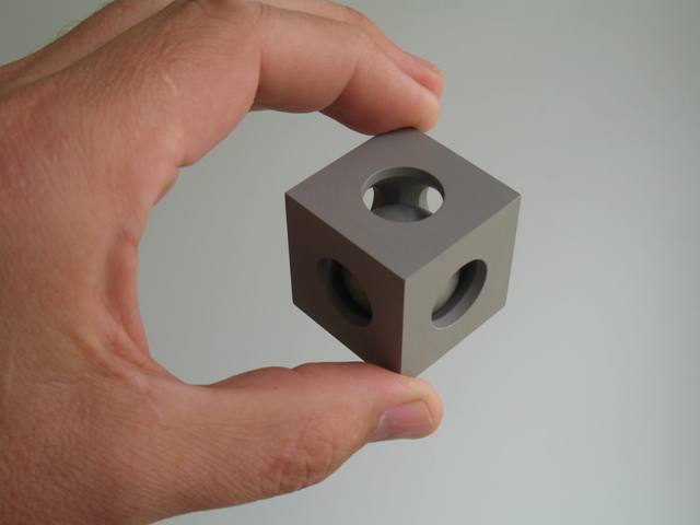 Photo 12  The finished ball in a cube.