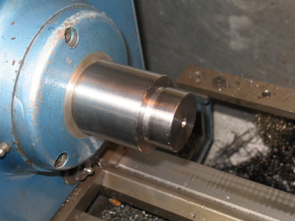 The collet nut end before threading.