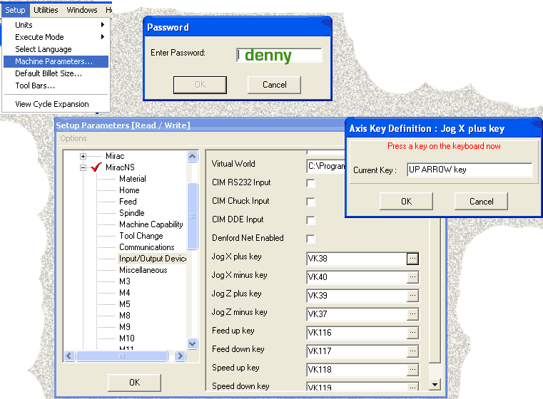 You can change the jog key definitions in here