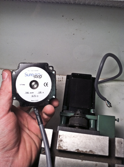 Bolted on the X axis stepper...