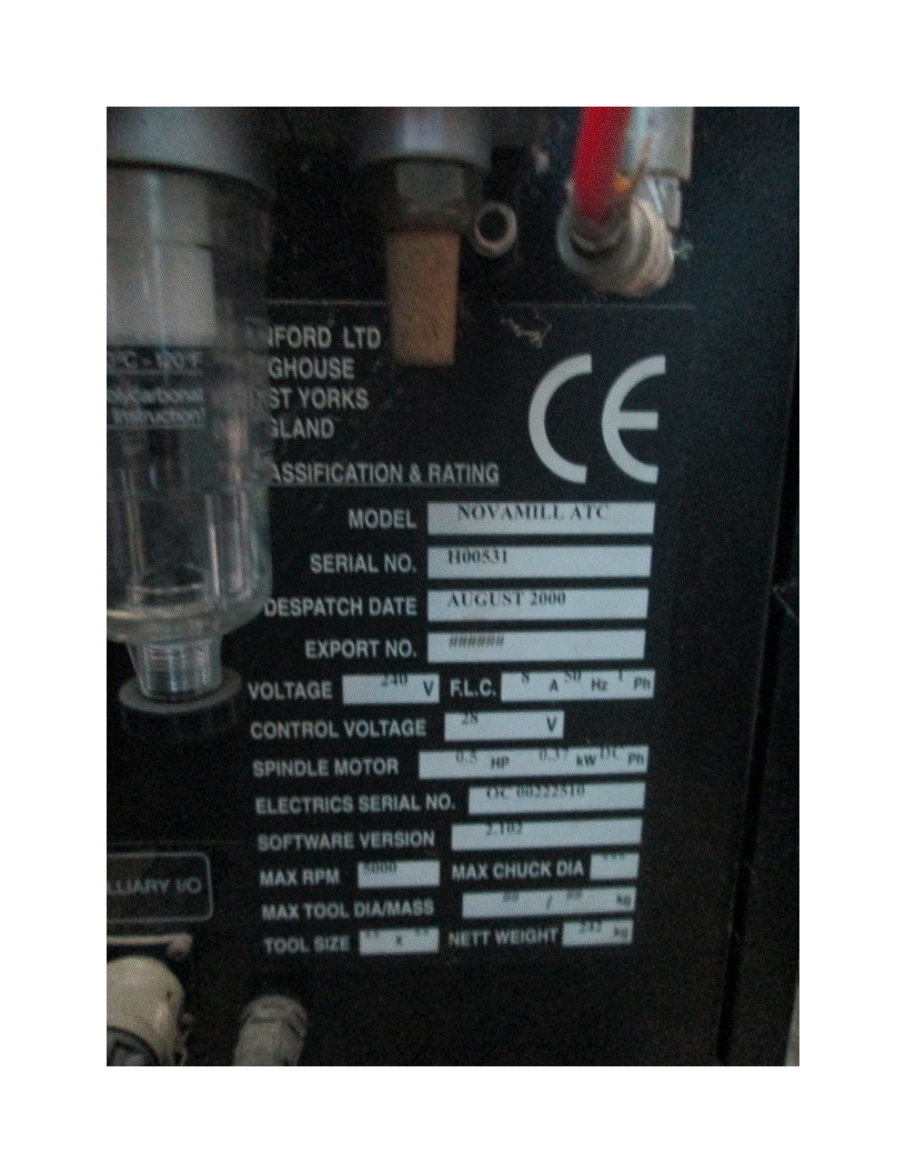 Lathe - Nameplate