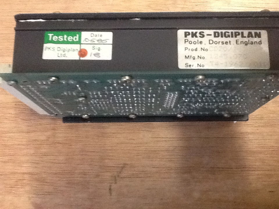 One of the stepper driver boards showing the manufacturers details.