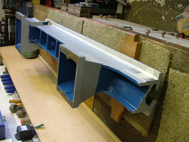 Lathe Bed Internals painted