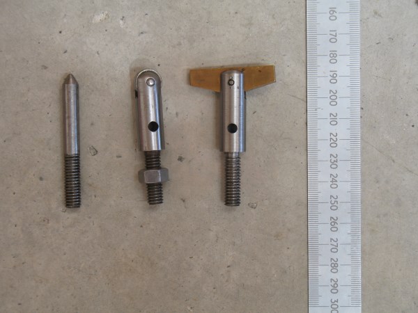 The left is for following a profile.  Centre is for the taper attachment.  Right is a skate I made for the taper attachment.