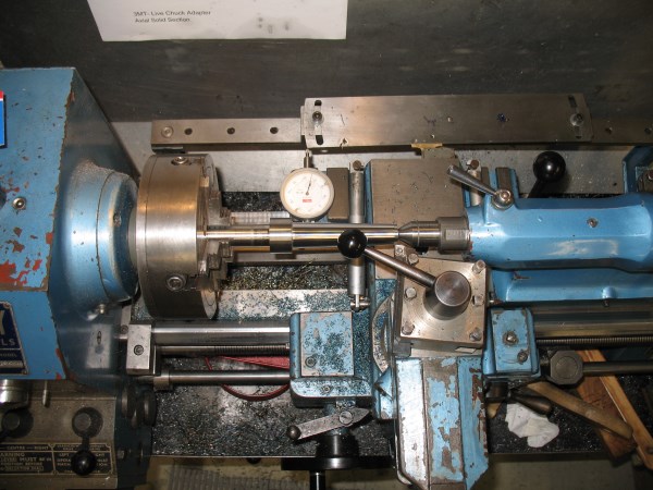 The taper attachment in use.