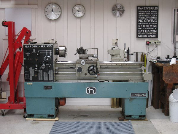 A Brazilian made lathe designed by Engineers who fled from Germany after the war.