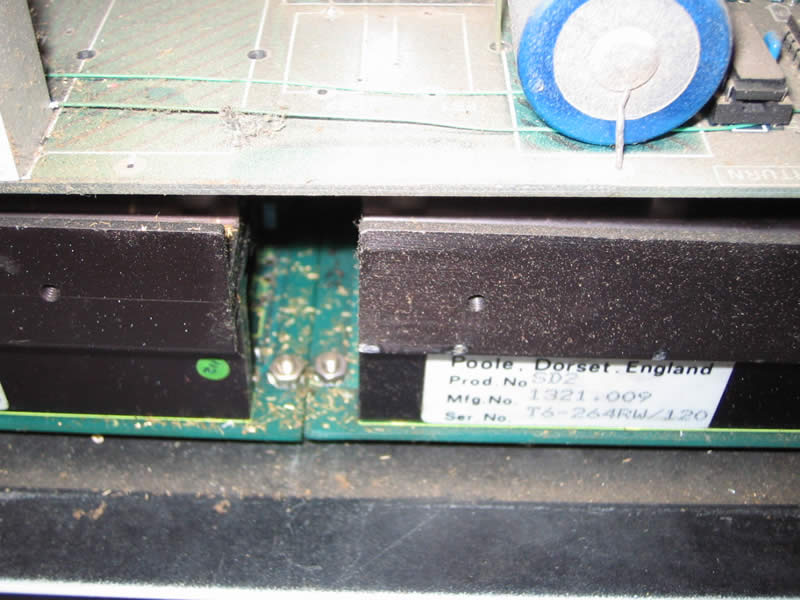 Swarf on stepper drivers below slaveboard