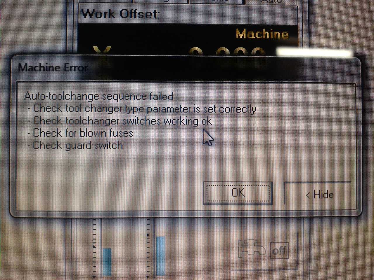 Detail Toolpost Error