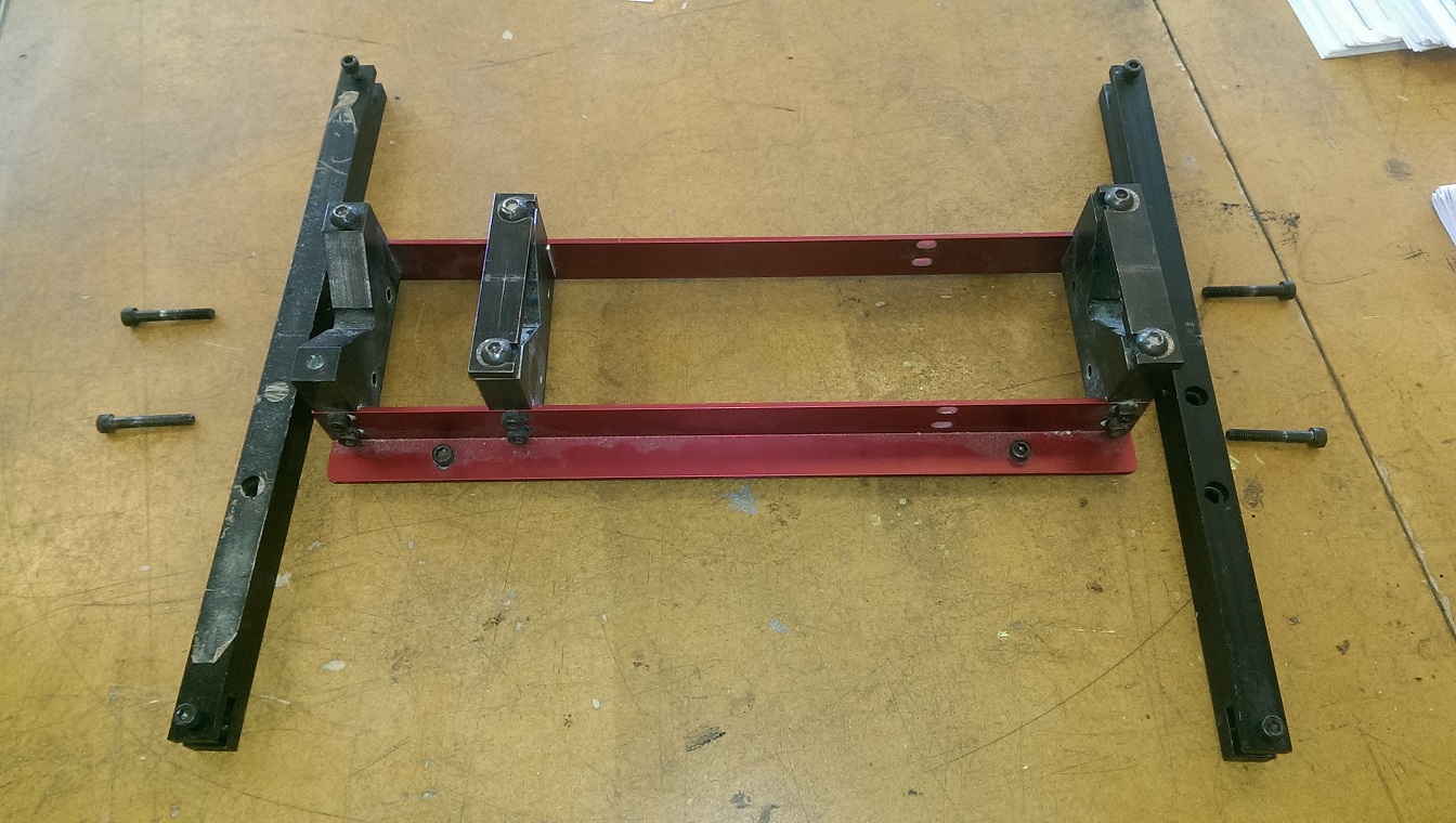 Whole frame, you can see for yours you just need to cut the L angle down so you can mount into the V blocks