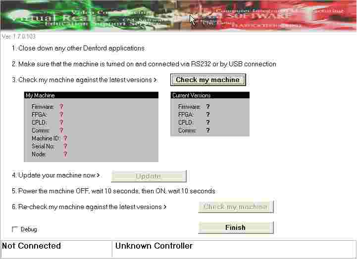 Double click to open the force firmware menu