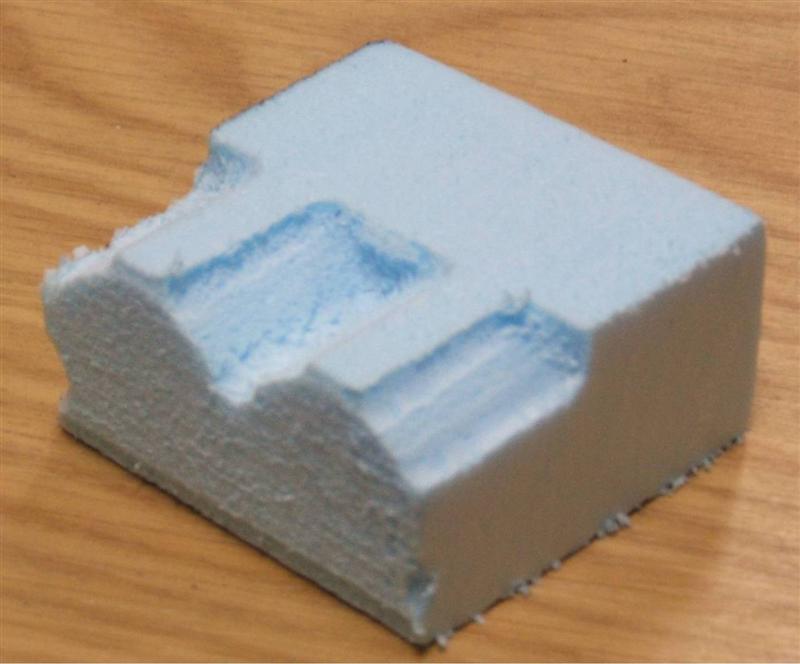 This one clearly shows the steps that I keep getting on many of my bottle shapes that have been cut recently.