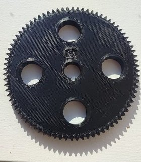 80T Change Gear 3D printed in PLA