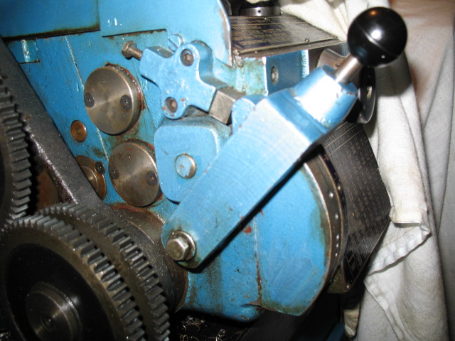 The selector lever.