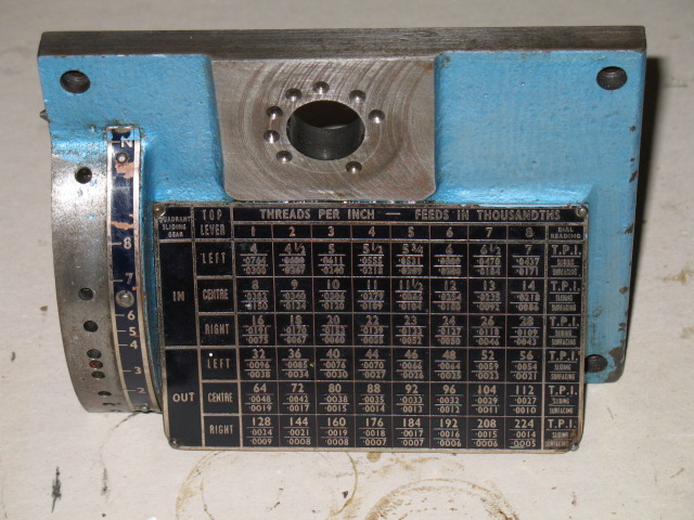The cover showing the ball indents that hold the knob in place.